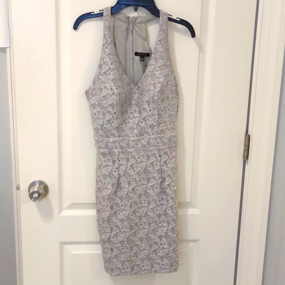 Silver sparkle dress